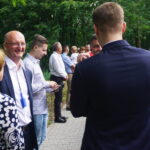 Piknik PiS w Nieciesławicach. Od lewej: Maria Zuba, Piotr Wawrzyk, wiceminister spraw zagranicznych / Michał Kita / Radio Kielce