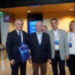 Katowice. Konwencja programowa PiS. Na zdjęciu (od lewej): marszałek Andrzej Bętkowski, poseł Krzysztof Lipiec, Andrzej Pruś - przewodniczący sejmiku województwa i Małgorzata Pruś / Michał Kita / Radio Kielce