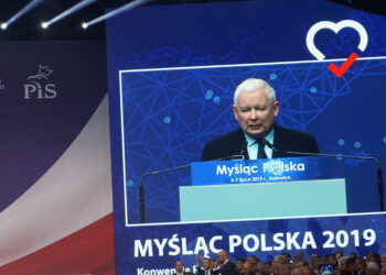 Katowice. Konwencja PiS. Na zdjęciu Jarosław Kaczyński - prezes PiS / Michał Kita / Radio Kielce