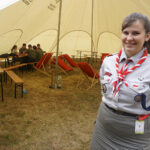 Kielce. Międzynarodowy Harcerski Festiwal Kultury Młodzieży Szkolnej. Na zdjęciu: Agnieszka Stochmal, rzeczniczka Międzynarodowego Harcerskiego Festiwalu Kultury Młodzieży Szkolnej / Magdalena Galas-Klusek / Radio Kielce