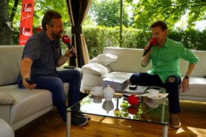 Kielce. Stacja: Wakacje (24.06.2019). Zbigniew Brzeziński - Miejski Urząd Pracy w Kielcach i Paweł Solarz - Radio Kielce / Piotr Kwaśniewski / Radio Kielce