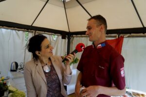 Kielce. Stacja Wakacje - Smakuj lato. Magdalena Sitek - Radio Kielce i Mariusz Bezak / Piotr Kwaśniewski / Radio Kielce