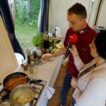 Kielce. Stacja Wakacje - Smakuj lato. Mariusz Bezak i Magdalena Sitek - Radio Kielce / Piotr Kwaśniewski / Radio Kielce