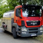 Awaria rurociągu przy ulicy Pomorskiej w Kielcach. Beczkowóz / Piotr Kwaśniewski / Radio Kielce