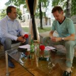 Stacja Wakacje. Smakuj lato. Michał Zatorski - Akademia Przedsiębiorczości z Kielc i Paweł Solarz - Radio Kielce / Piotr Kwaśniewski / Radio Kielce