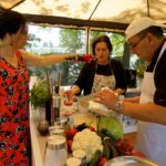 Stacja Wakacje. Smakuj lato. Magdalena Sitek - Radio Kielce, Barbara Chrobot - właścicielka restauracji La Cucina Italiana i Salvatore Petrolo / Piotr Kwaśniewski / Radio Kielce