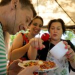 Stacja Wakacje. Smakuj lato. Paweł Solarz - Radio Kielce, Magdalena Sitek - Radio Kielce i Barbara Chrobot - właścicielka restauracji La Cucina Italiana / Piotr Kwaśniewski / Radio Kielce