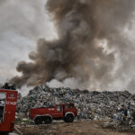 Fałków. Pożar wysypiska śmieci / Magdalena Galas-Klusek / Radio Kielce