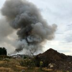 Fałków. Pożar wysypiska śmieci / Magdalena Galas-Klusek / Radio Kielce