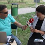Końskie. Letni Raport Dnia. Na zdjęciu: Robert Szumielewicz, Magdalena Weber - Centrum Informacji Turystycznej / Grzegorz Jamka / Radio Kielce