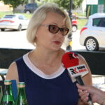 Zawichost. Letni Raport Dnia. Na zdjęciu burmistrz Zawichostu - Katarzyna Kondziołka  / Krzysztof Bujnowicz / Radio Kielce