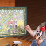 Sędziszów. Letni Raport Dnia. Eugeniusz Brożek - artysta malarz i Robert Szumielewicz - Radio Kielce / Grzegorz Jamka / Radio Kielce