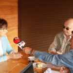 Sędziszów. Letni Raport Dnia. Jolana Wiekiera - dyrektor Samorządowego Centrum Kultury w Sędziszowie, Eugeniusz Brożek - artysta malarz i Robert Szumielewicz - Radio Kielce / Grzegorz Jamka / Radio Kielce