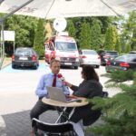 Letni Raport Dnia. Od lewej: Zbigniew Piątek - wójt Piekoszowa i red. Ewa Okońska / Grzegorz Janka / Radio Kielce