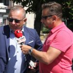 Letni Raport Dnia z Radoszyc. Michał Pękala - burmistrz miasta i gminy Radoszyce i Robert Szumielewicz - Radio Kielce / Grzegorz Janka / Radio Kielce