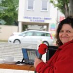 Łagów. Letni Raport Dnia. Ewa Okońska / Grzegorz Jamka / Radio Kielce