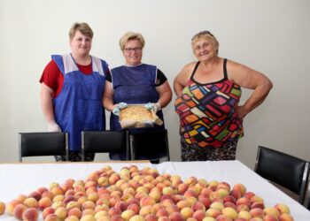 Na międzypokoleniowy piknik w Grabowicy w gminie Pacanów zapraszają członkinie Stowarzyszenia "Warszawka". Na zdjęciu (od lewej): Olga Nalepa, Iwona Religa, Henryka Komasara / Marta Gajda / Radio Kielce