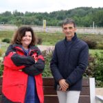 Wąchock. Letni Raport Dnia. Ewa Okońska i burmistrz Jarosław Samela / Grzegorz Jamka / Radio Kielce