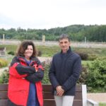 Wąchock. Letni Raport Dnia. Ewa Okońska i burmistrz Jarosław Samela / Grzegorz Jamka / Radio Kielce