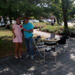 Letni Raport Dnia. Na zdjęciu (od lewej): Karolina Basiak – Koło Gospodyń Wiejskich „Skalbmierskie Babeczki” i Robert Szumielewicz / Paweł Mikołajczyk / Radio Kielce