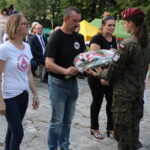 Obchody 75. rocznicy utworzenia Republiki Pińczowskiej. Od lewej: Joanna Strączek – "Krewcy Ponidzianie”, Rafał Czapla - "Krewcy Ponidzianie", Monika Strojna - "Krewcy Ponidzianie" / Marta Gajda / Radio Kielce