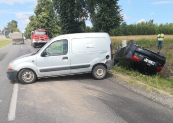 Wypadek w miejscowości Kamieniec, w gminie Bodzentyn / Policja