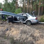 Wypadek na trasie z Sielpi do Nowego Dziebałtowa / PSP Końskie