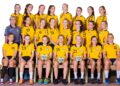 Kielce. Młodziczki Korony Handball. Michalina Pastuszka (górny rząd, czwarta od lewej) / Korona Handball Kielce