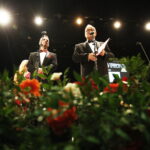 29.06.2019 Busko - Zdrój. XXV Międzynarodowy Festiwal Muzyczny im. Krystyny Jamroz. Benefis Wiesława Ochmana. Od lewej Robert Dąbal - Dyrektor BSCK i Artur Jaroń - dyrektor festiwalu / Jarosław Kubalski / Radio Kielce