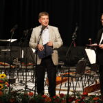 07.07.2019 Busko - Zdrój. XXV Międzynarodowy Festiwal Muzyczny im. Krystyny Jamroz. Przewodniczący sejmiku Andrzej Pruś i Artur Jaroń, dyrektor festiwalu / Jarosław Kubalski / Radio Kielce