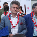 Kielce. Koncert Galowy Laureatów 46. Międzynarodowego Harcerskiego Festiwalu Kultury Młodzieży Szkolnej. Na zdjęciu (od lewej): Krzysztof Słoń, senator PiS oraz Stanisław Rupniewski, przedsiębiorca z Kielc / Monika Miller / Radio Kielce