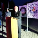 Uroczystości z okazji 100-lecia powstania Policji Państwowej. Starosta opatowski Tomasz Staniek / Emilia Sitarska / Radio Kielce