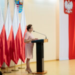 Spotkanie z przedstawicielami samorządów ws. przywrócenia komunikacji publicznej do małych miejscowości województwa świętokrzyskiego.  Agata Wojtyszek - wojewoda świętokrzyski / Wiktor Taszłow / Radio Kielce