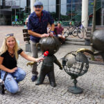 Bielsko-Biała. Bajkowe lato z Radiem Kielce. Roman Nehrebecki - syn Władysława Nehrebeckiego, twórcy „Bolka i Lolka” oraz Izabela Mortas - Radio Kielce / Daniel Lenart / Radio Kielce