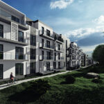 Wizualizacja zagospodarowania terenu przy ulicy Dobrzyńskiej w Kielcach / Grupa Geodezyjna G2