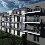 Wizualizacja zagospodarowania terenu przy ulicy Dobrzyńskiej w Kielcach / Grupa Geodezyjna G2