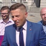 Kielce. 26.08.2019. Na zdjęciu (od lewej): Marcin Cedro, Marcin Chłodnicki - radny i Paweł Ramiączek / Radio Kielce