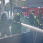 Dobrów, gmina Tuczępy. Działania taktyczno-bojowe na terenie Zakładu Siarkopol / Piotr Bąk / KW PSP w Kielcach