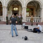 Kielce. Zdjęcia do spotu promującego Marsz Szlakiem I Kompanii Kadrowej / Piotr Kwaśniewski / Radio Kielce