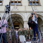 Kielce. Zdjęcia do spotu promującego Marsz Szlakiem I Kompanii Kadrowej / Piotr Kwaśniewski / Radio Kielce