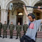 Kielce. Zdjęcia do spotu promującego Marsz Szlakiem I Kompanii Kadrowej / Piotr Kwaśniewski / Radio Kielce