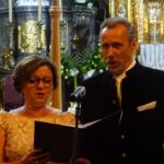 Jędrzejów. Koncert światowej sławy tenora Bogusława Morki. Na zdjęciu: Bernarda Grębowiec i Bogusław Morka / Ewa Pociejowska - Gawęda / Radio Kielce