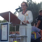 Małogoszcz. Dożynki Powiatu Jędrzejowskiego. Na zdjęciu Maria Zuba - poseł PiS / Ewa Pociejowska-Gawęda / Radio Kielce