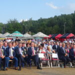 Na zdjęciu od lewej Artur Konarski - radny sejmiku województwa świętokrzyskiego, Sylwester Kasprzyk - społeczny asystent senatora Jacka Włosowicza, Mariusz Gosek - członek Zarządu Województwa Świętokrzyskiego, Zbigniew Ziobro - minister sprawiedliwości,  Piotr Wawrzyk, wiceminister spraw zagranicznych,  Marek Mentel - przewodniczący Rady Powiatu w Jędrzejowie, Paweł Faryna - starosta jędrzejowski, Mariusz Piotrowski - burmistrz Małogoszcza / Ewa Pociejowska-Gawęda / Radio Kielce