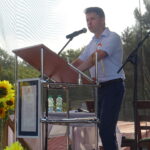 Małogoszcz. Dożynki Powiatu Jędrzejowskiego. Na zdjęciu Bartłomiej Dorywalski - wicewojewoda świętokrzyski / Ewa Pociejowska-Gawęda / Radio Kielce