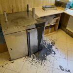 Awaria maszyny do rozgrzewania borowiny w budynku oddziału rehabilitacji Wojewódzkiego Szpitala Zespolonego przy ulicy Kościuszki w Kielcach / Piotr Kwaśniewski / Radio Kielce