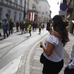 54. Marsz Szlakiem Pierwszej Kompanii Kadrowej wyrusza z Krakowa / Jarosław Kubalski / Radio Kielce