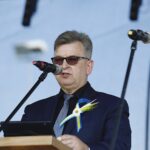 Dożynki powiatu kieleckiego. Tomasz Pleban - wicestarosta powiatu kieleckiego / Jarosław Kubalski / Radio Kielce