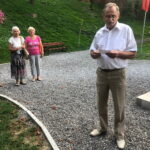 31.08.2019 Sandomierz. 39. rocznica podpisania Porozumień Sierpniowych. Przy Pomniku Solidarności przemawia Kazimierz Plachimowicz / Grażyna Szlęzak _ Wójcik / Radio Kielce