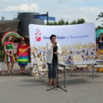 Podpisanie umowy z wykonawcą na rozbudowę Europejskiego Centrum Bajki w Pacanowie. Na zdjęciu , Karolina Kępczyk – dyrektor Europejskiego Centrum Bajki w Pacanowie / Marta Gajda / Radio Kielce